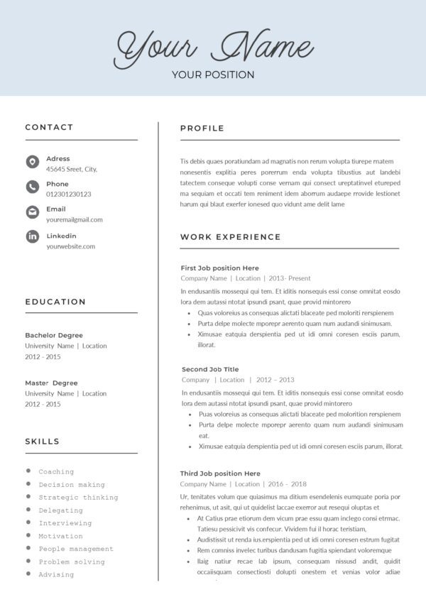 CV Builder - CV Templates - Auckland Chamber